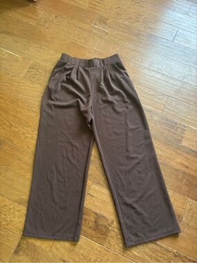 XL Wide Leg Brown Knit Pants